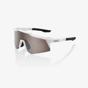 100 Percent Sunglasses - SPEEDCRAFT XS - Matte White - HiPER Silver Mirror Lens