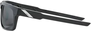 100% Type-S Sunglasses - Black - Smoke 61032-100-57