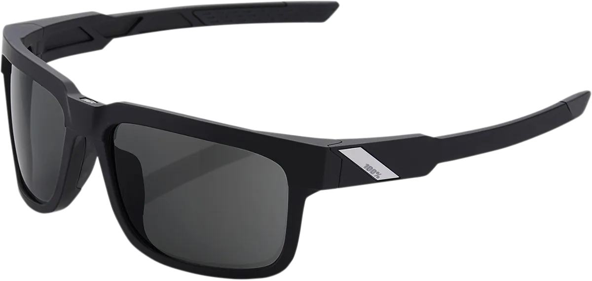 100% Type-S Sunglasses - Black - Smoke 61032-100-57