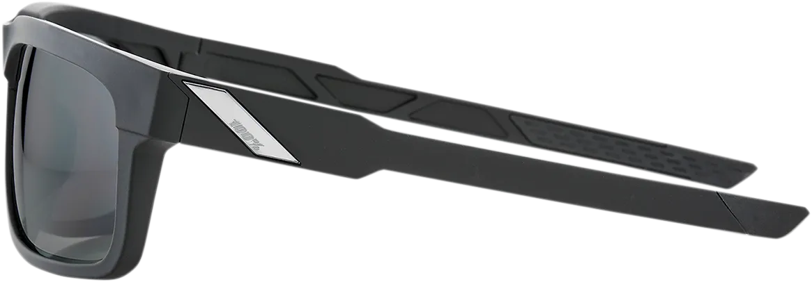 100% Type-S Sunglasses - Black - Smoke 61032-100-57