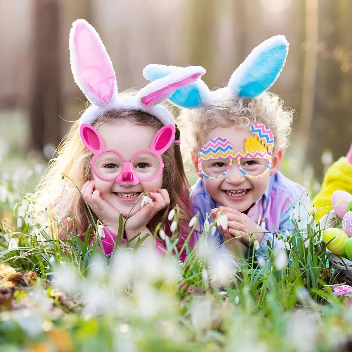 12 PCs Easter Bunny Chick Party Glasses