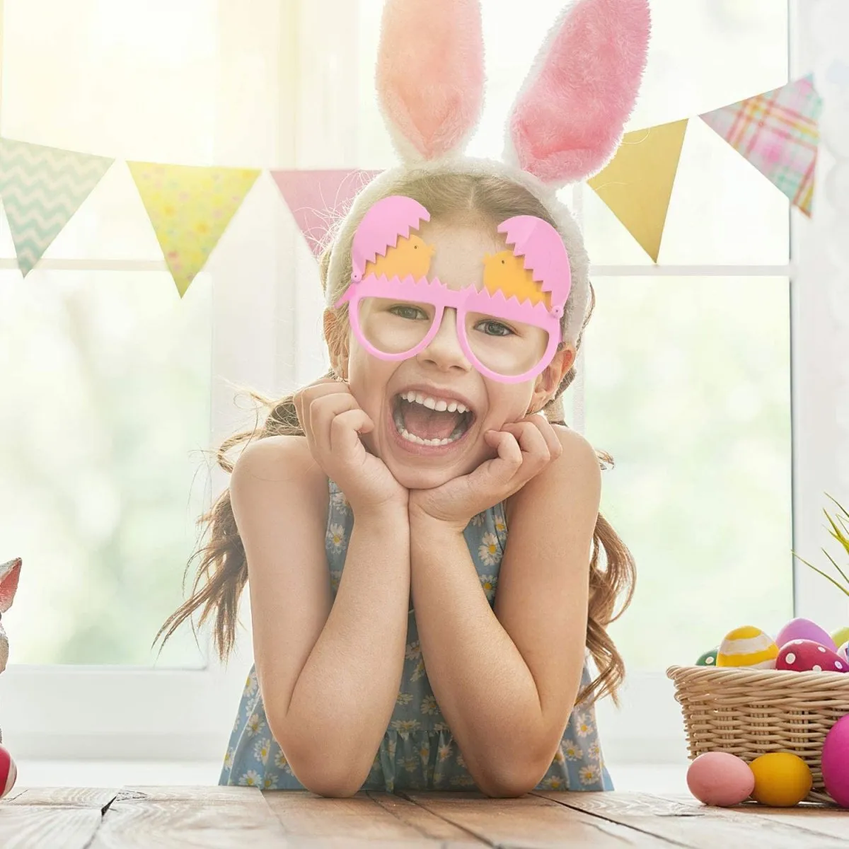 12 PCs Easter Bunny Chick Party Glasses