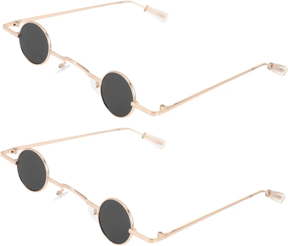 2 Pairs Retro Round Sunglasses for Women Men Polarized Sunglasses for Cycling Vacation