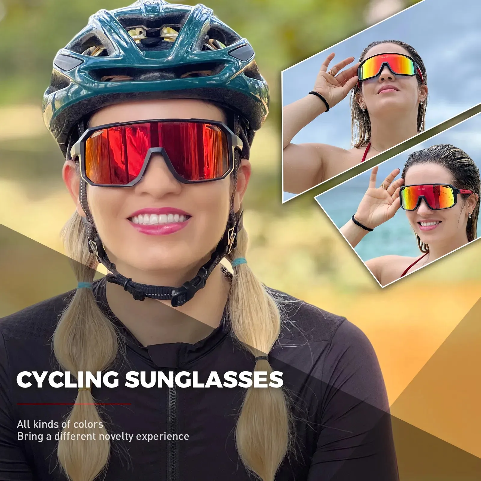 2023 SCVCN Cycling Sunglasses Men's Cycling Glasses UV400 Eyewear Sports MTB Outdoor Goggles Bicycle Women Field fishing Glasses