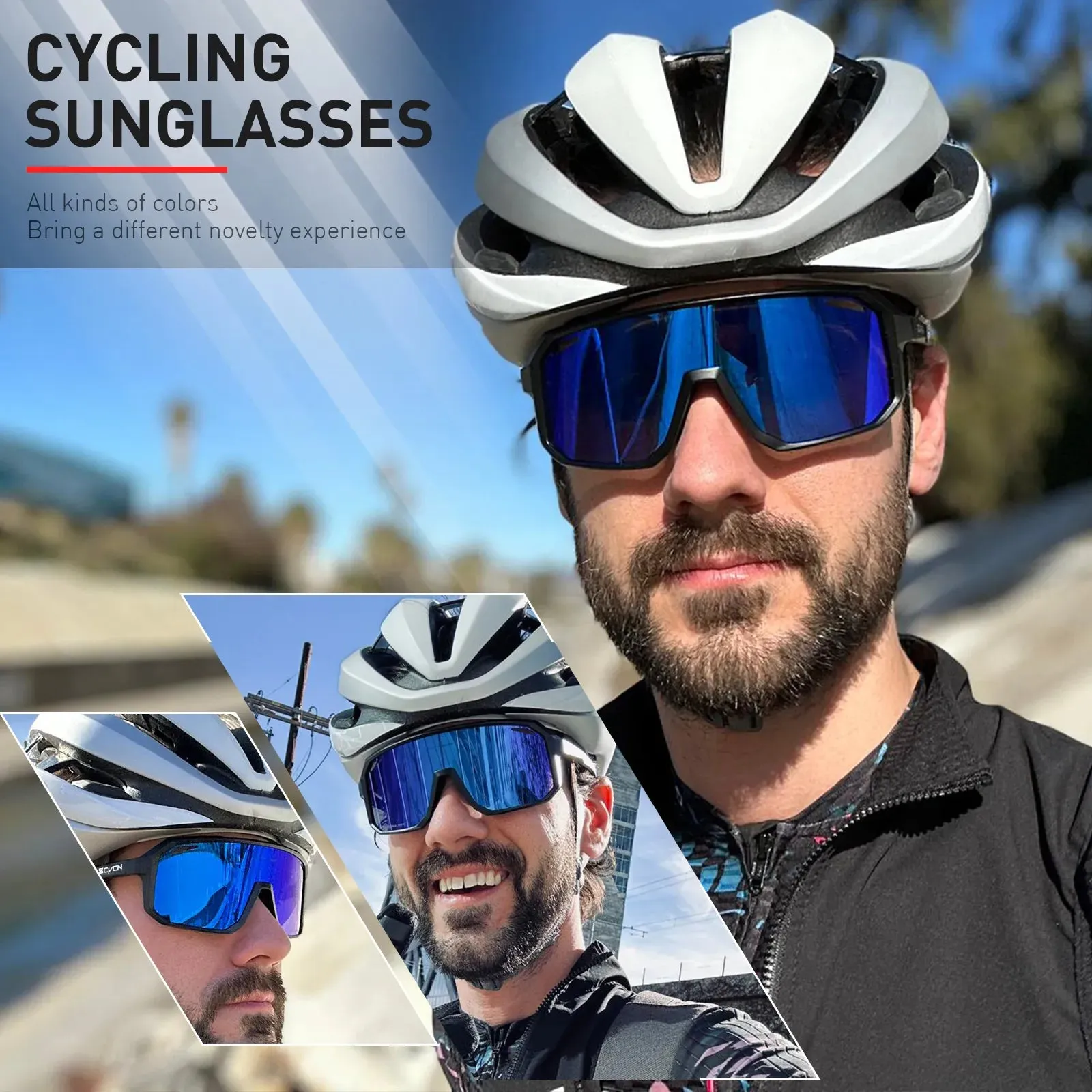 2023 SCVCN Cycling Sunglasses Men's Cycling Glasses UV400 Eyewear Sports MTB Outdoor Goggles Bicycle Women Field fishing Glasses