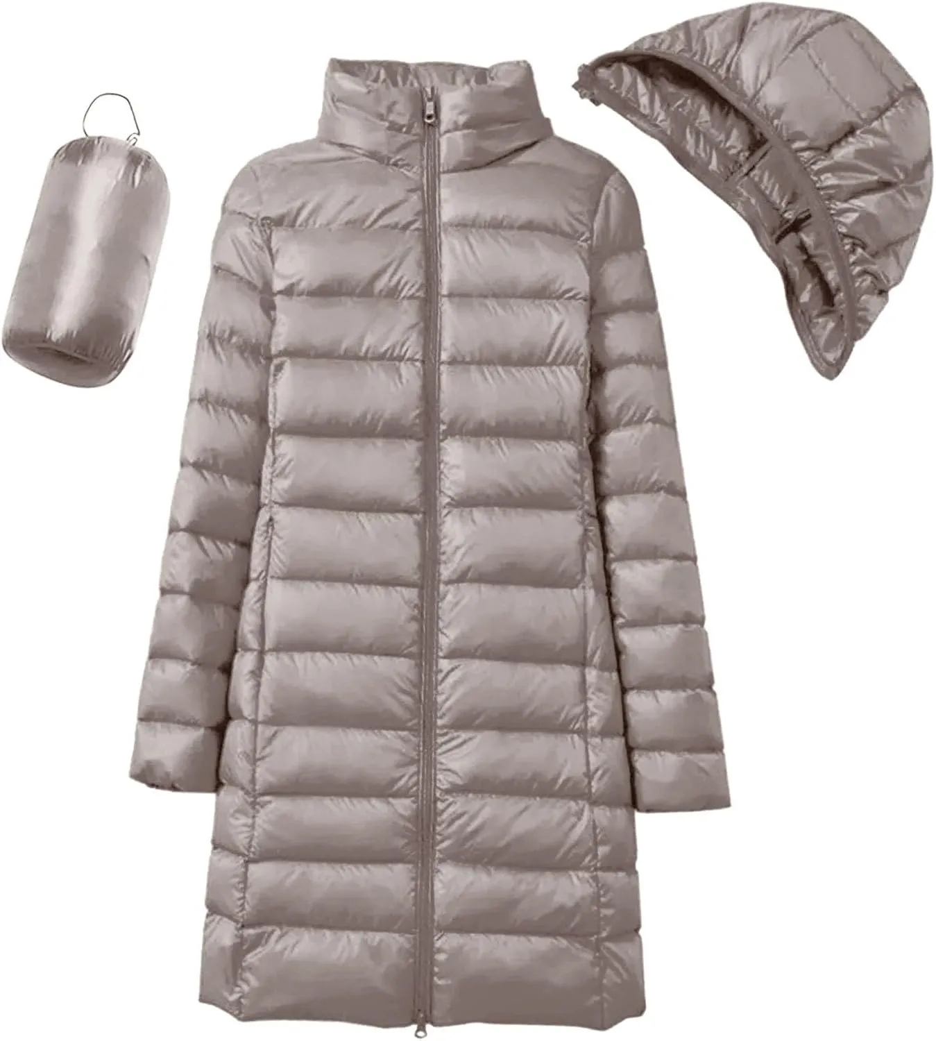 2024 Women Warm Lightweight Hoodless Windproof Winter Coat With Recycled Insulation Winter Slim Fashion Winter