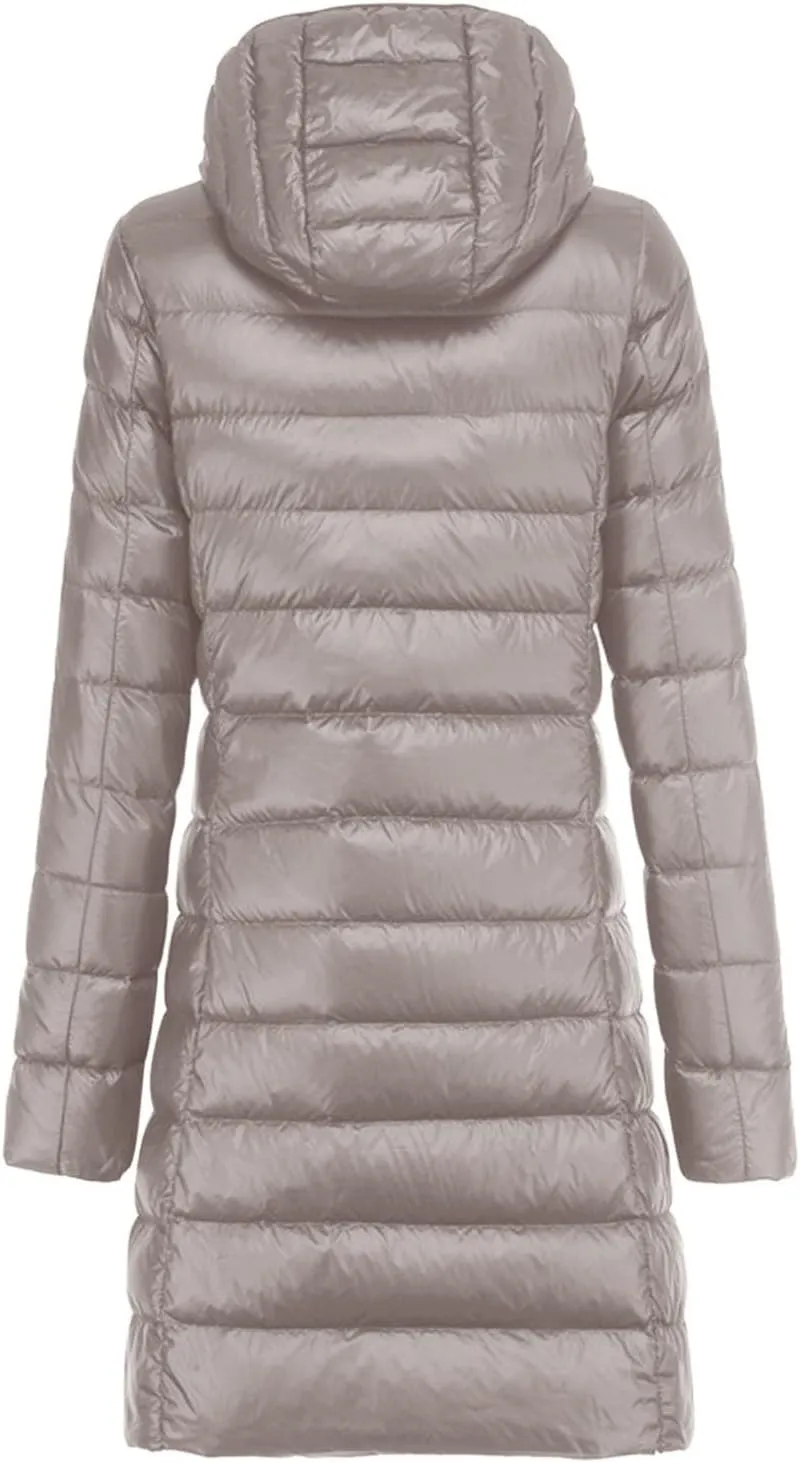 2024 Women Warm Lightweight Hoodless Windproof Winter Coat With Recycled Insulation Winter Slim Fashion Winter