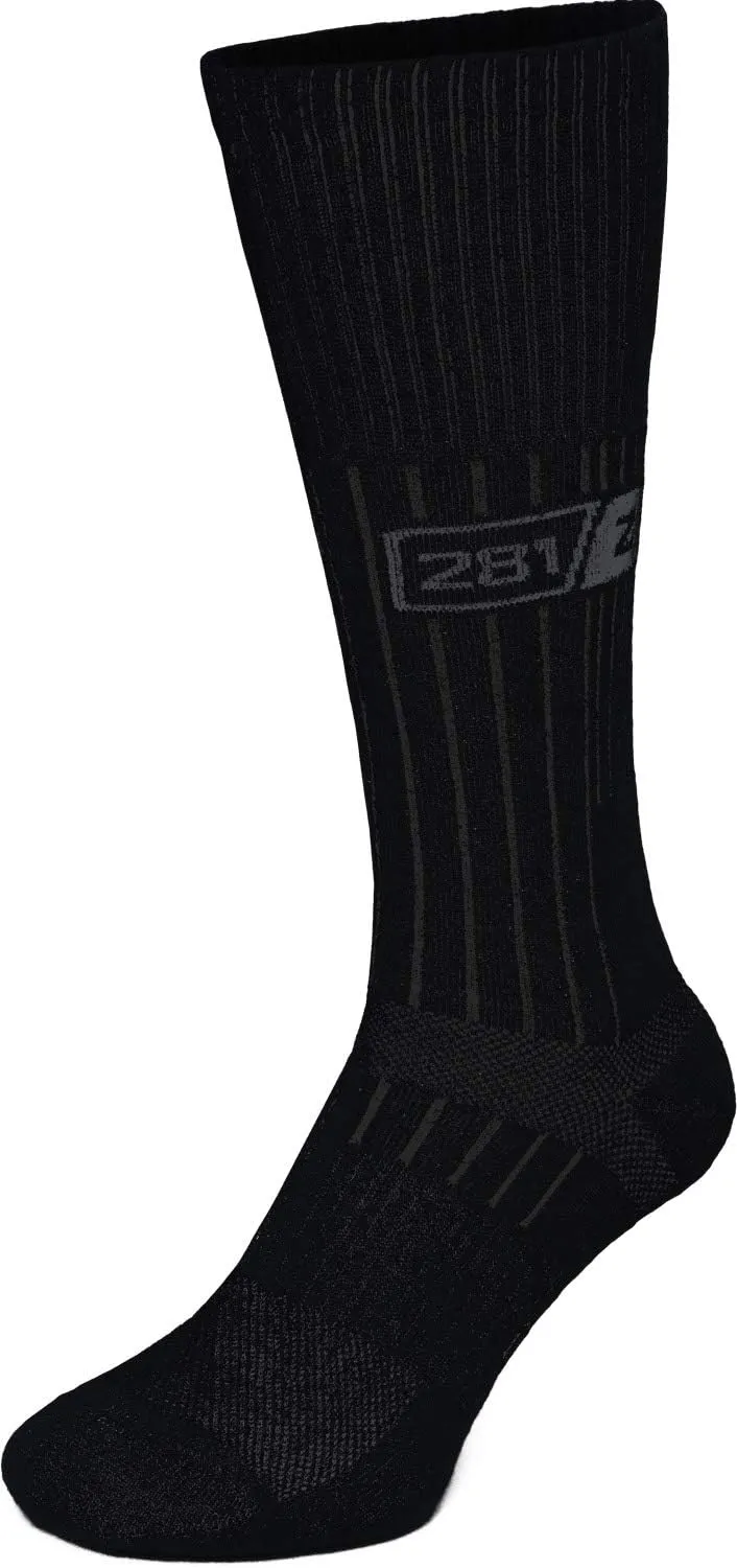 281Z Military Boot Socks - Tactical Trekking Hiking - Outdoor Athletic Sport (Black)
