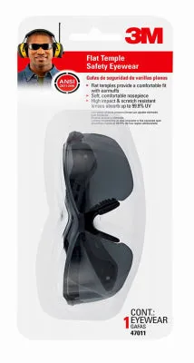 3M Safety Glasses Gray Lens Black/Gray Frame 1 pc