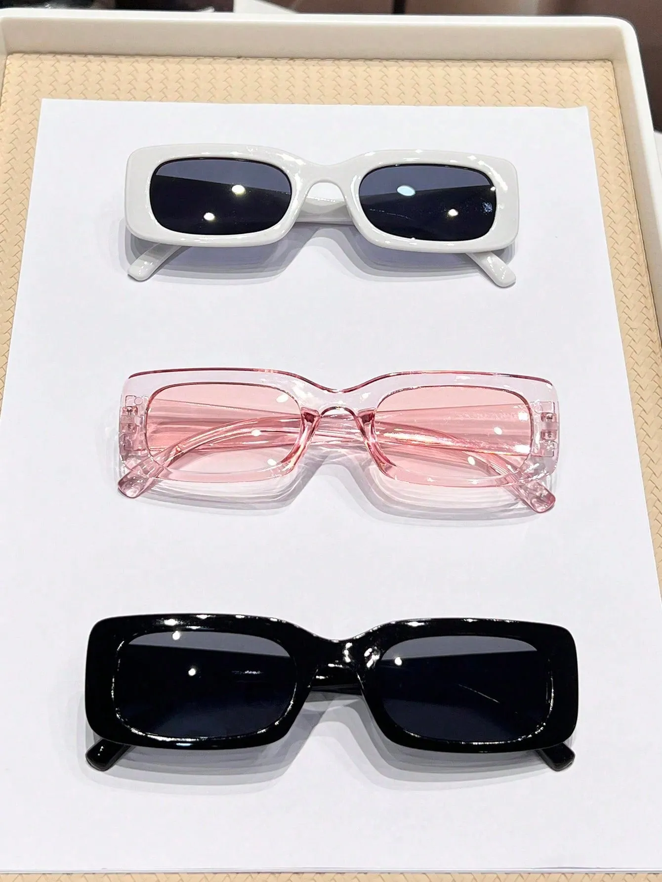 3pcs Trendy Y2k Style Square Frame Cute Fashion Eyeglasses For Men And Women, Daily Wear