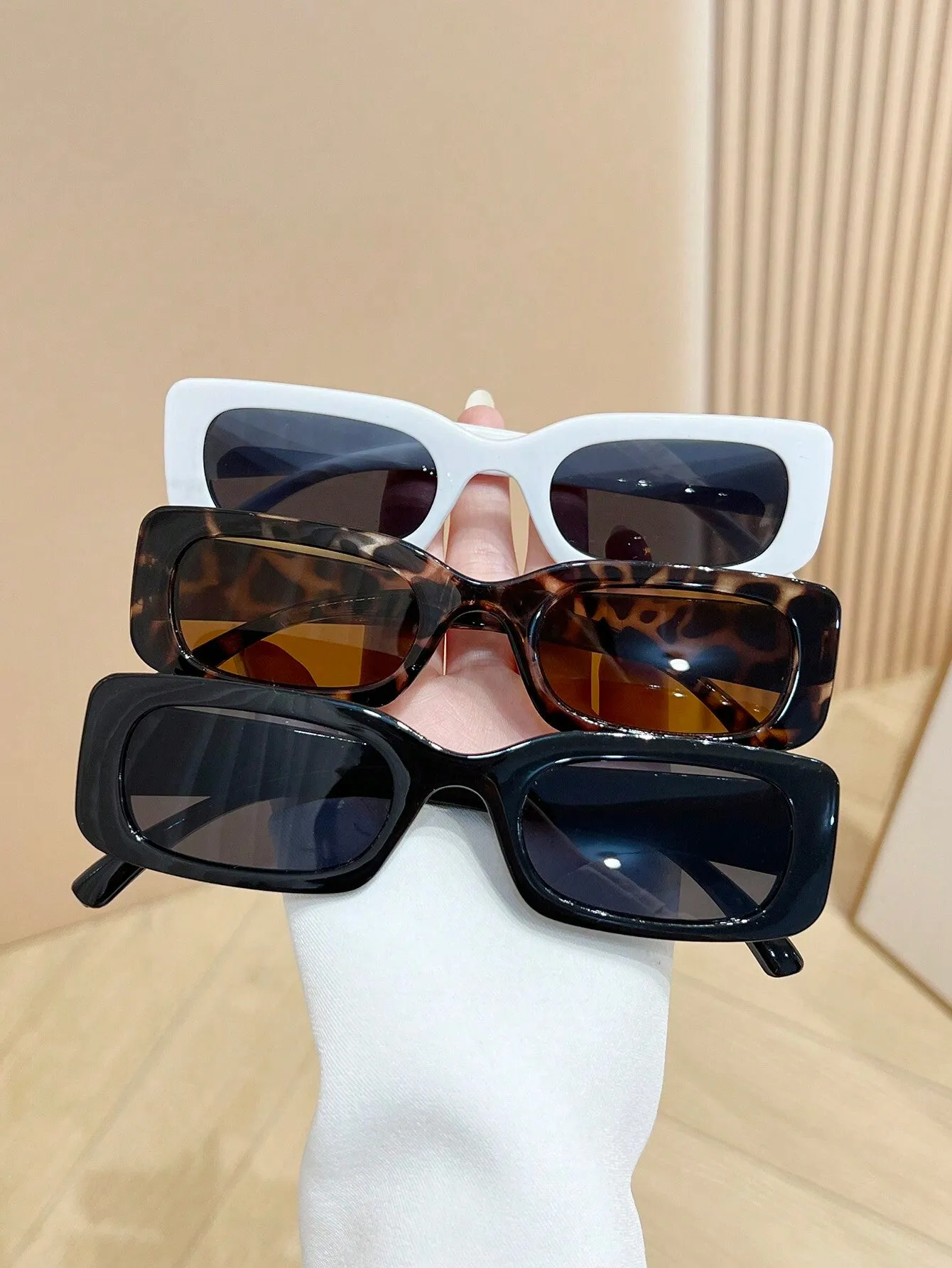 3pcs Trendy Y2k Style Square Frame Cute Fashion Eyeglasses For Men And Women, Daily Wear