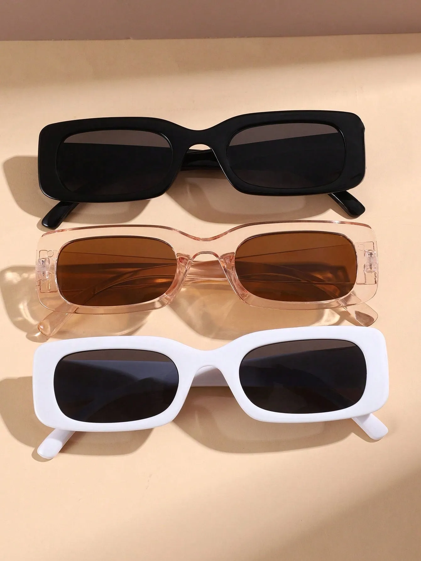 3pcs Trendy Y2k Style Square Frame Cute Fashion Eyeglasses For Men And Women, Daily Wear