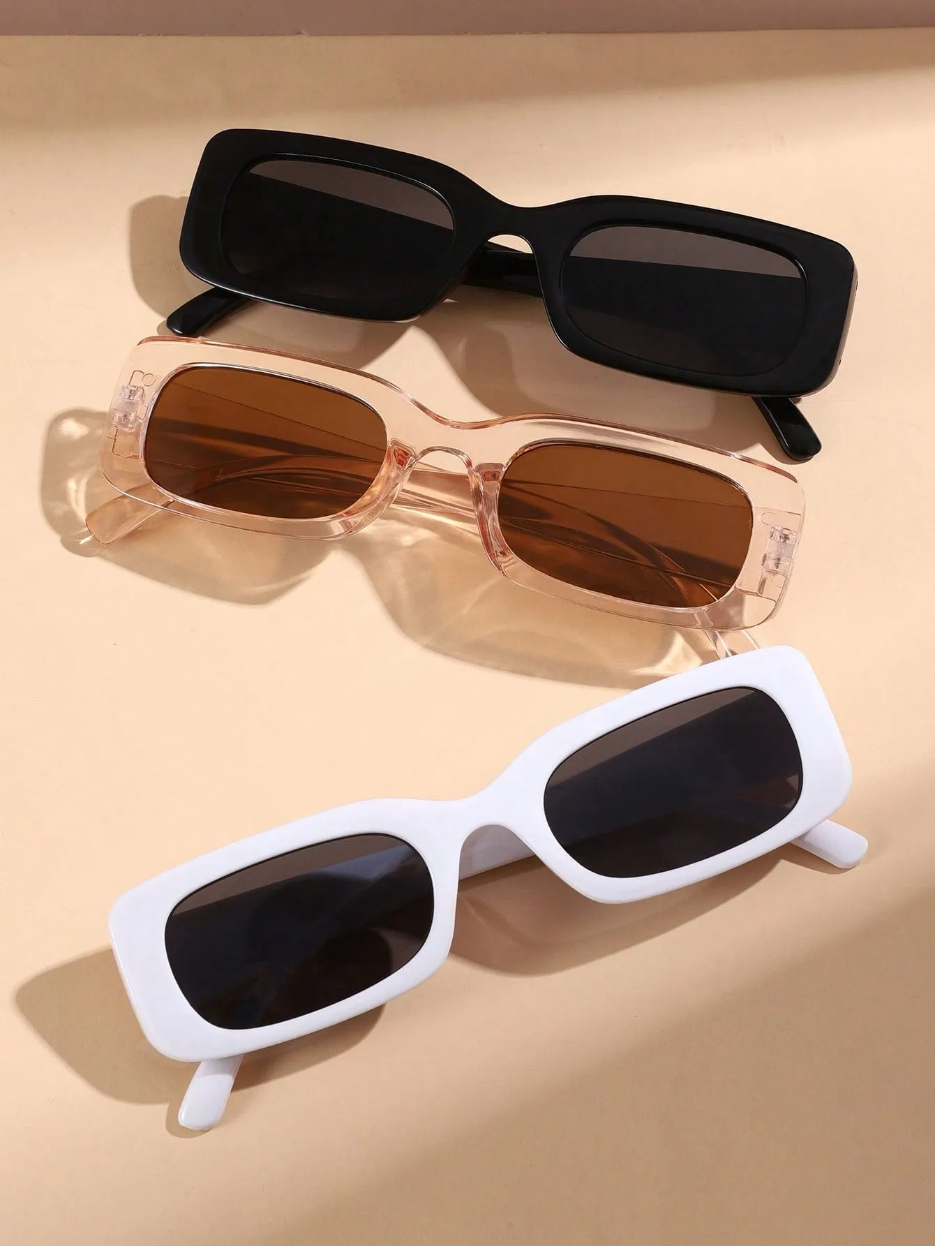 3pcs Trendy Y2k Style Square Frame Cute Fashion Eyeglasses For Men And Women, Daily Wear