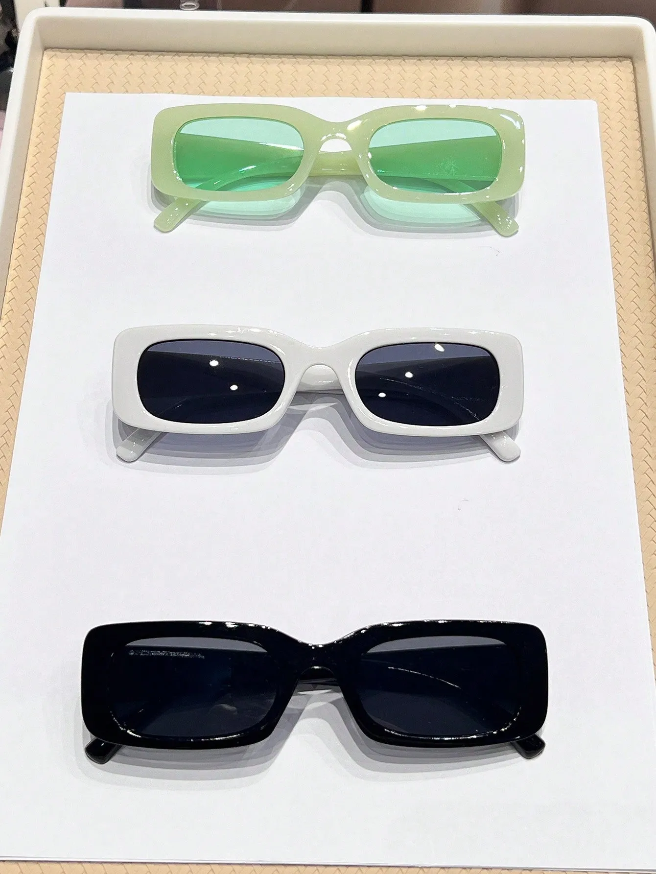 3pcs Trendy Y2k Style Square Frame Cute Fashion Eyeglasses For Men And Women, Daily Wear