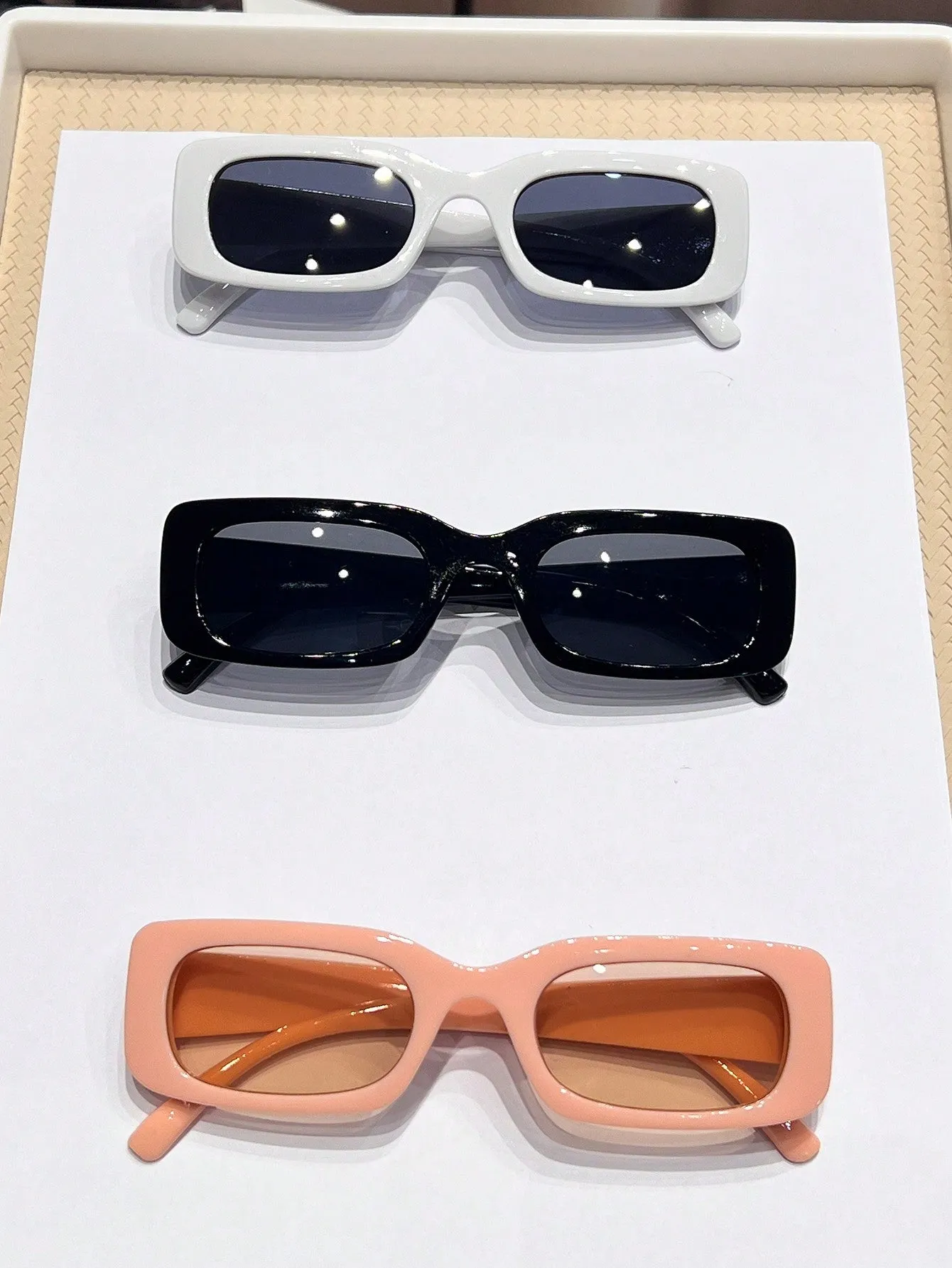 3pcs Trendy Y2k Style Square Frame Cute Fashion Eyeglasses For Men And Women, Daily Wear