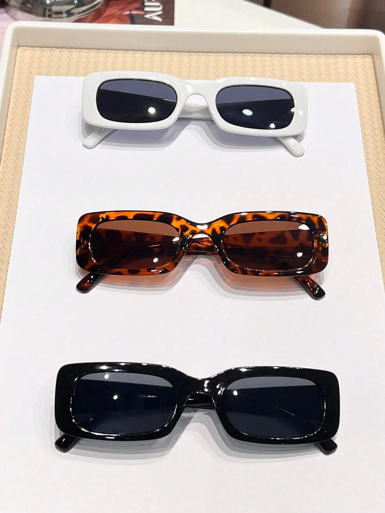 3pcs Trendy Y2k Style Square Frame Cute Fashion Eyeglasses For Men And Women, Daily Wear