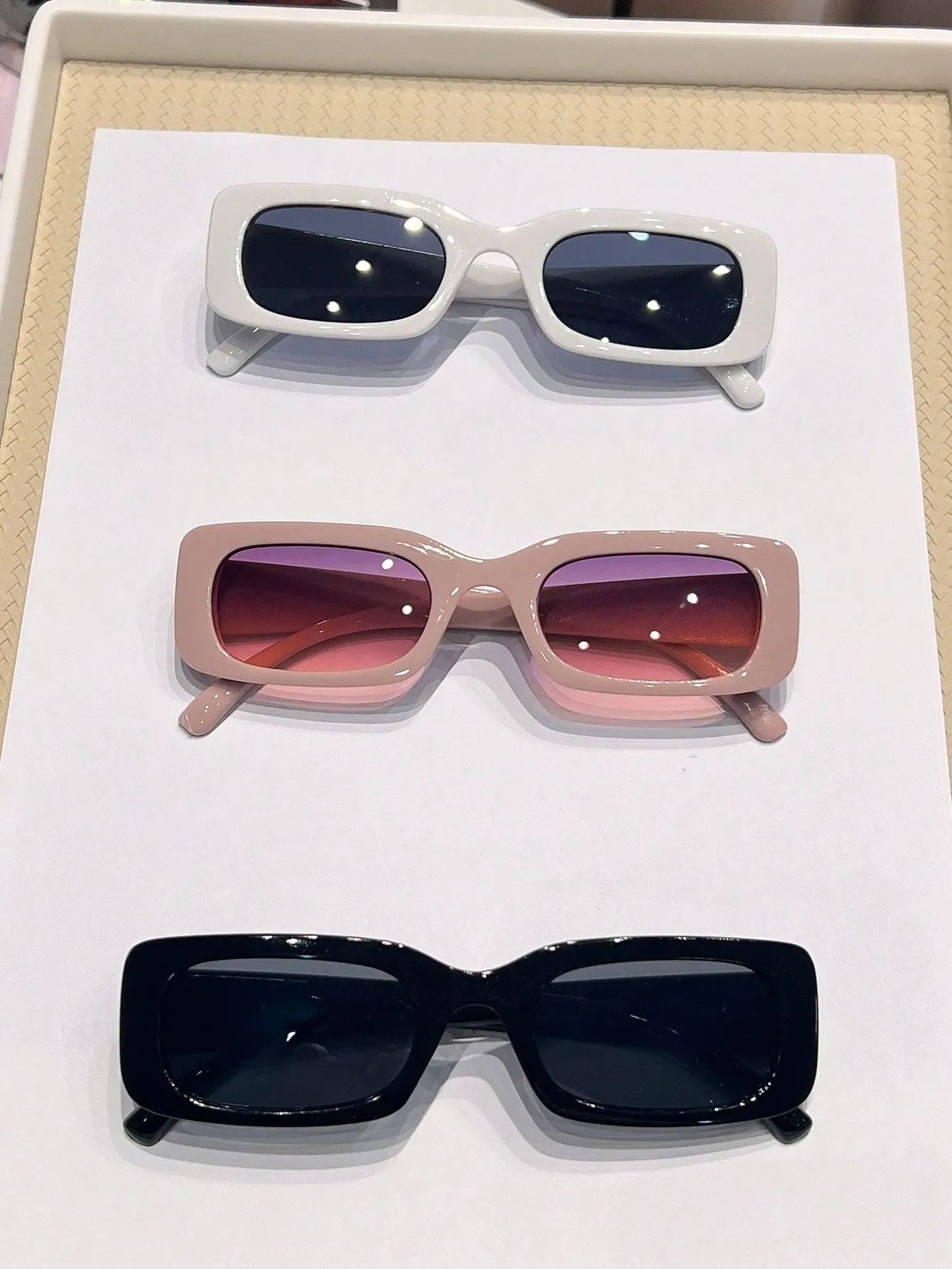 3pcs Trendy Y2k Style Square Frame Cute Fashion Eyeglasses For Men And Women, Daily Wear