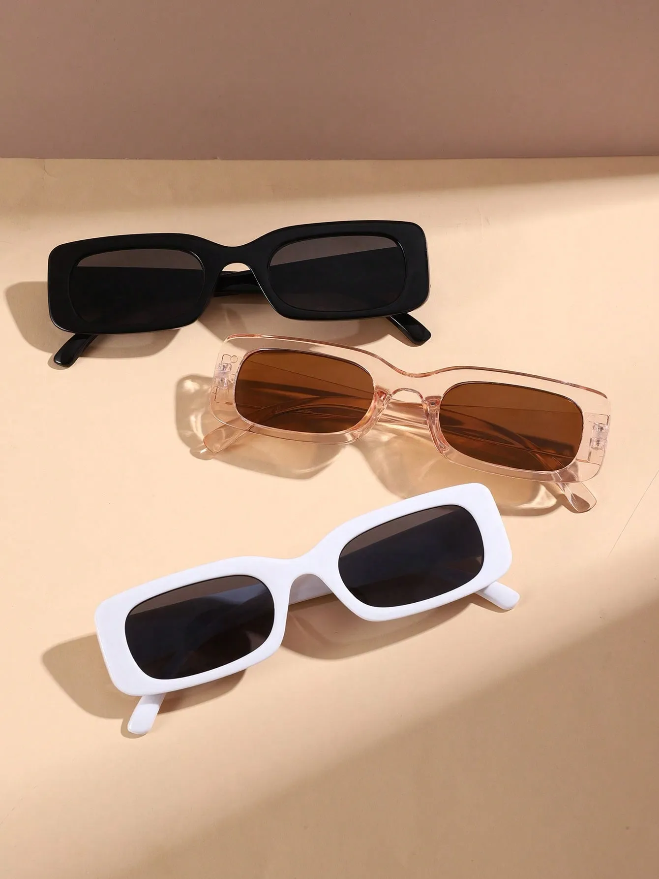 3pcs Trendy Y2k Style Square Frame Cute Fashion Eyeglasses For Men And Women, Daily Wear