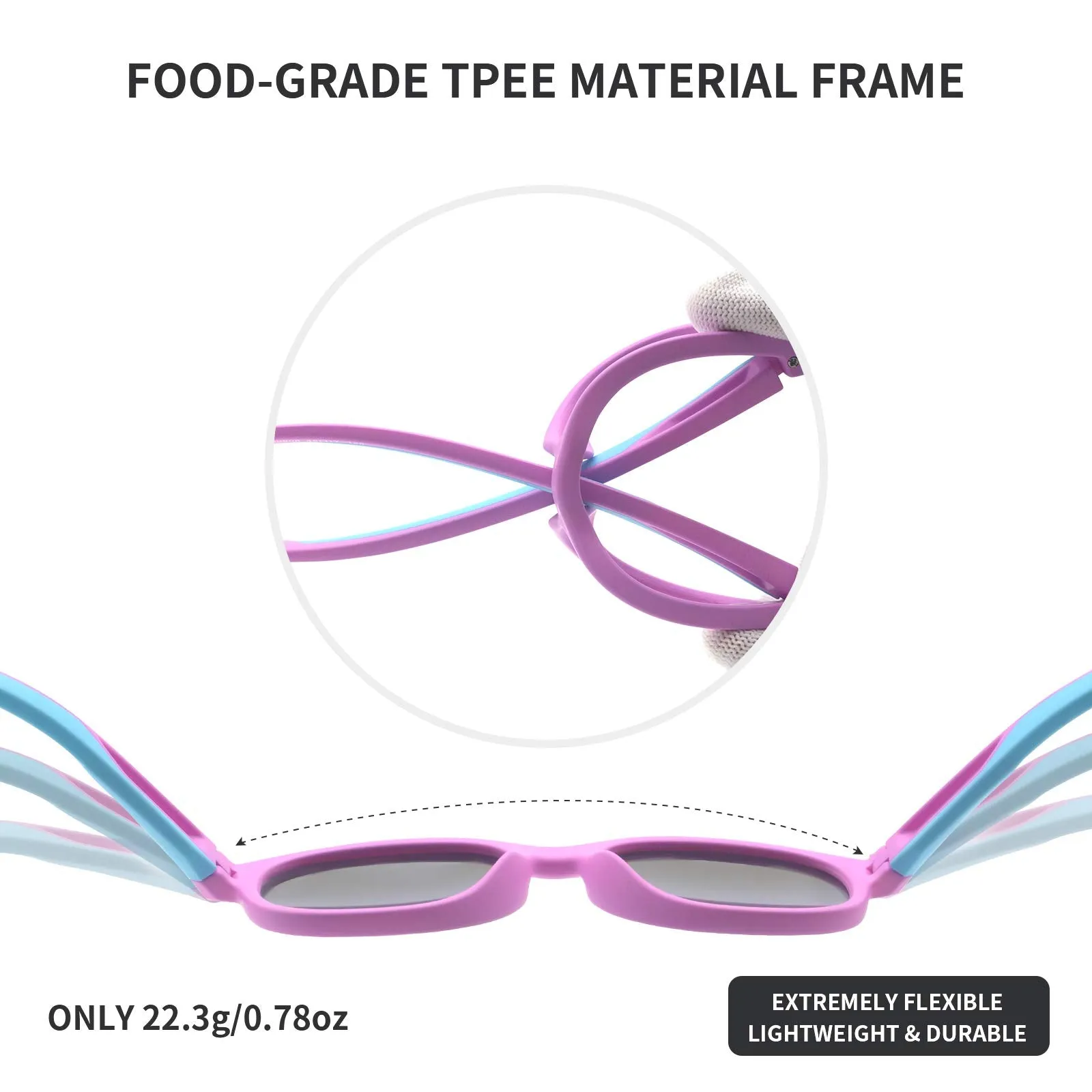 ACBLUCE Kids Polarized Sports Sunglasses TPEE for Girls Boys Youth Children Age 5-13 with UV Protection Frame: Matt Black Green/ Lens: Green Coating