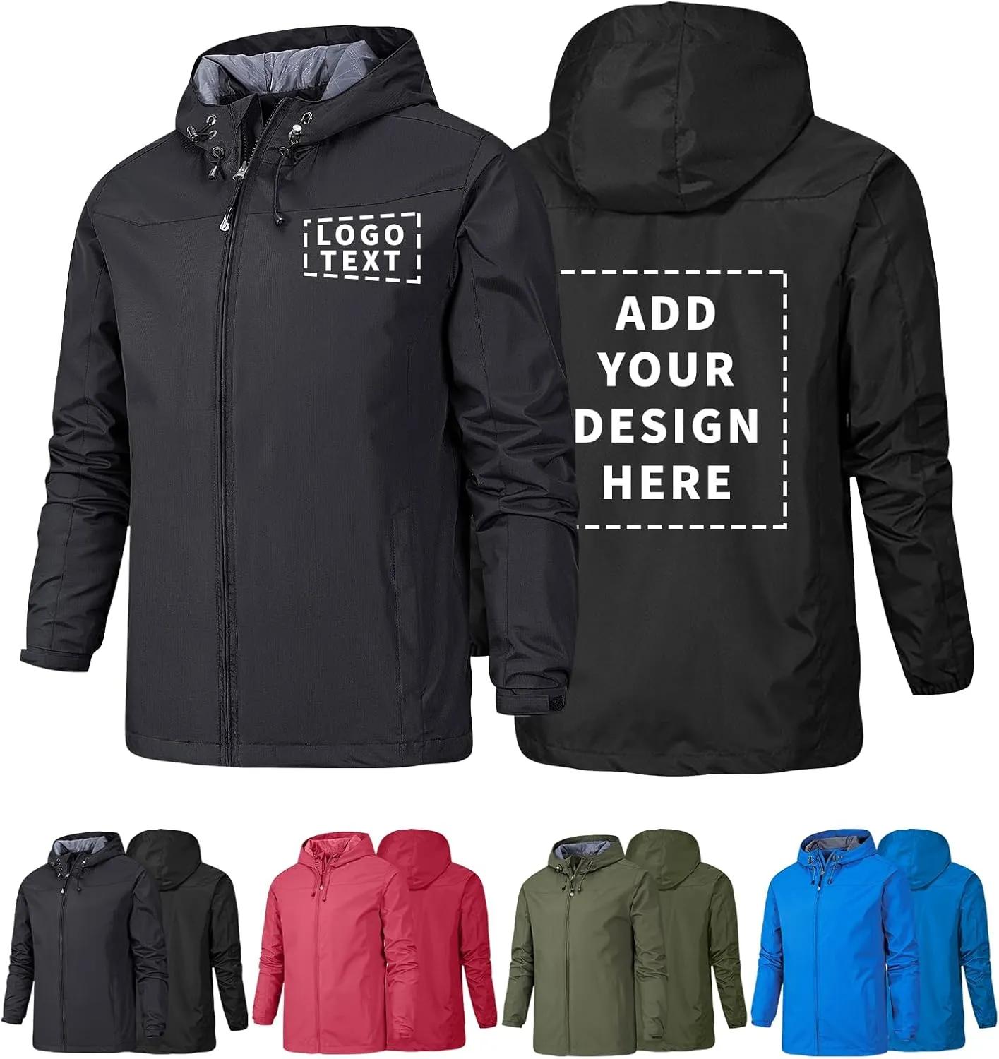 Add Your Logo Custom Tactical Softshell Hooded Jacket WindBreaker Waterproof Work Uniform