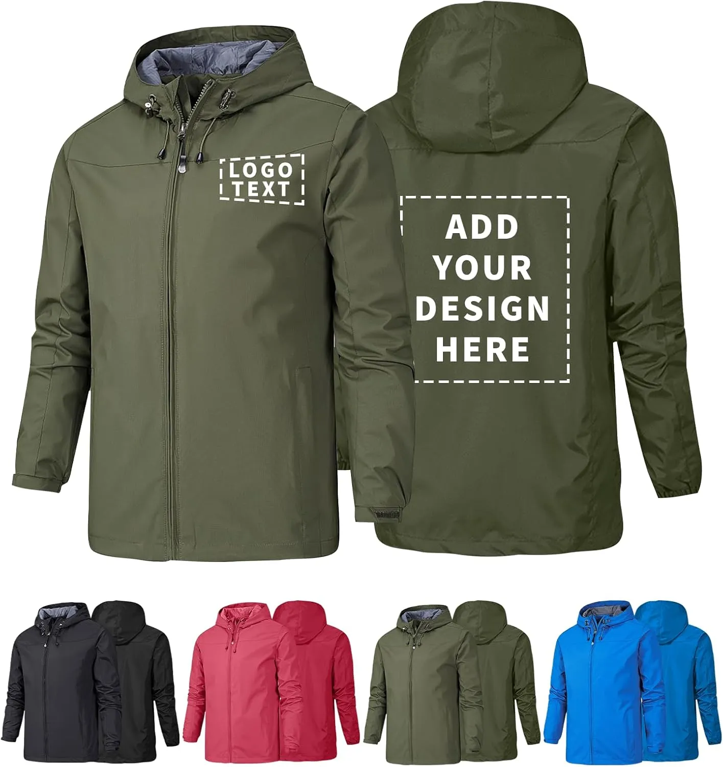 Add Your Logo Custom Tactical Softshell Hooded Jacket WindBreaker Waterproof Work Uniform