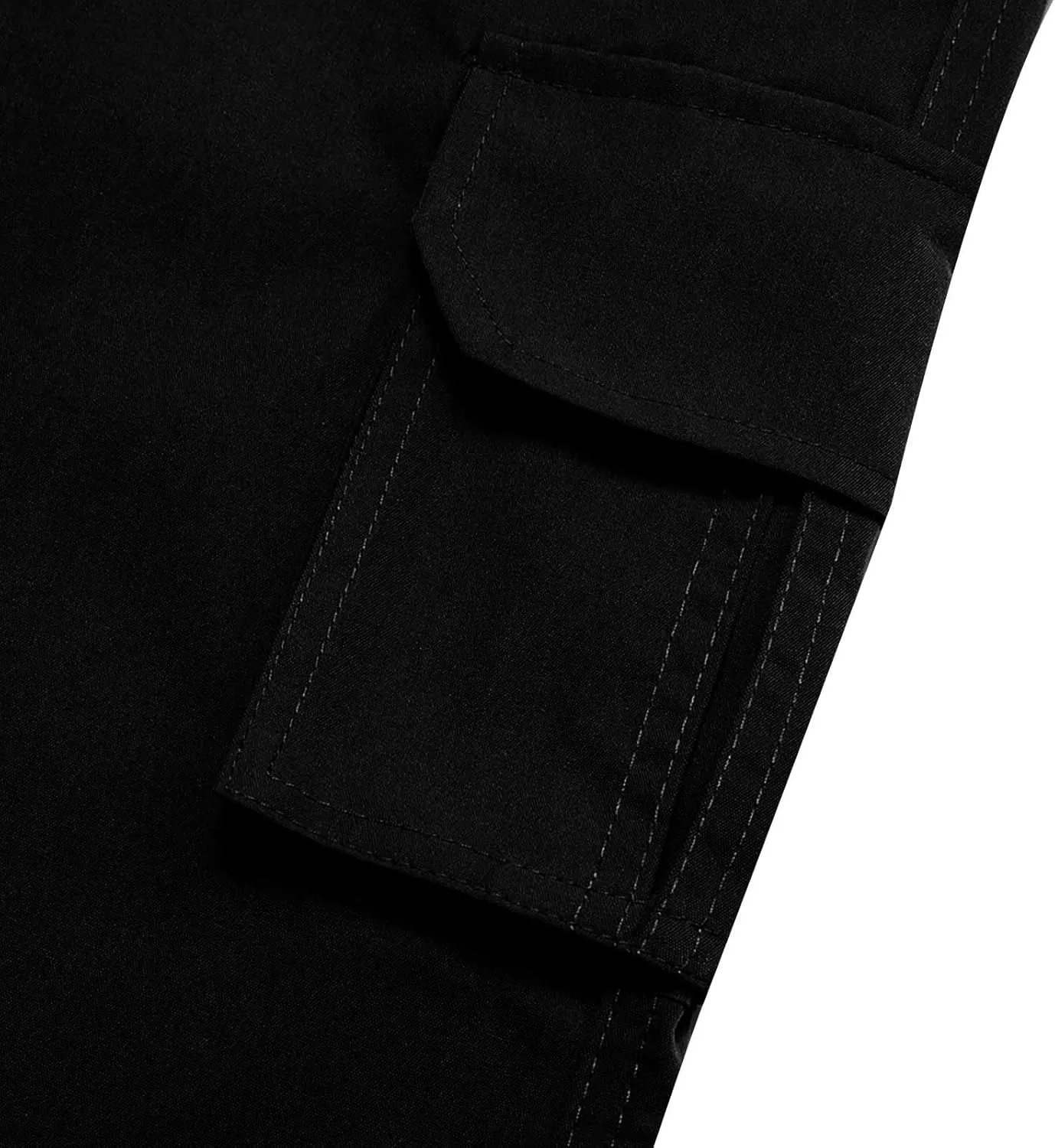 ADHOWBEW Tactical Pants Men Elastic Waist Pockets Relaxed Fit Work Construction Big and Tall Joggers