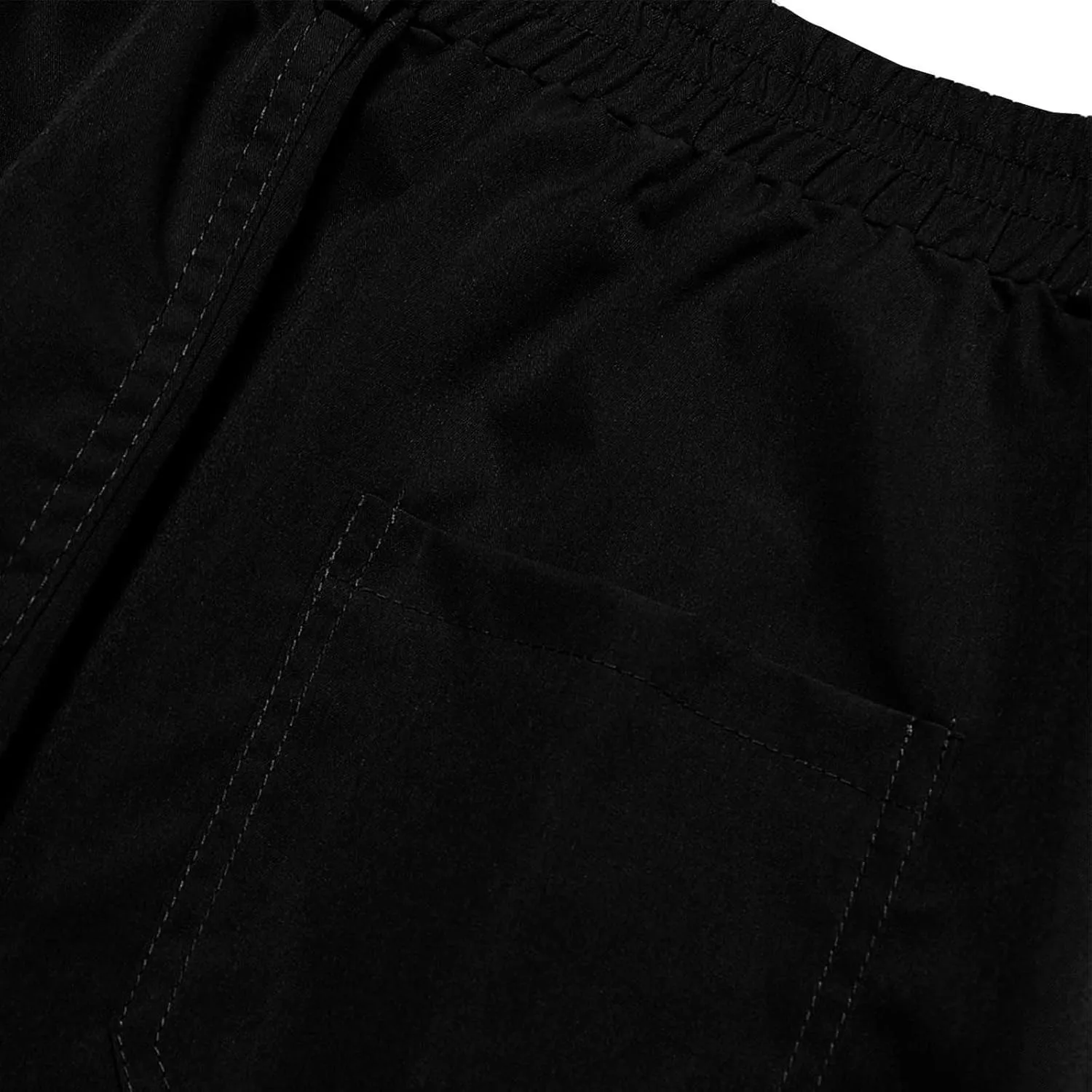 ADHOWBEW Tactical Pants Men Elastic Waist Pockets Relaxed Fit Work Construction Big and Tall Joggers