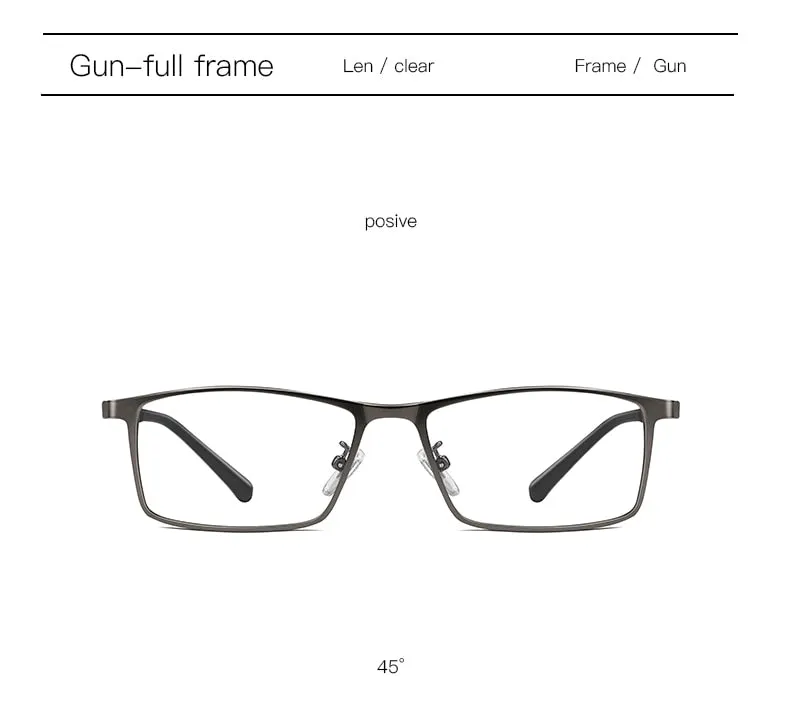 Aidien Men's Custom Lens Semi Rim Alloy Frame Eyeglasses AR5055