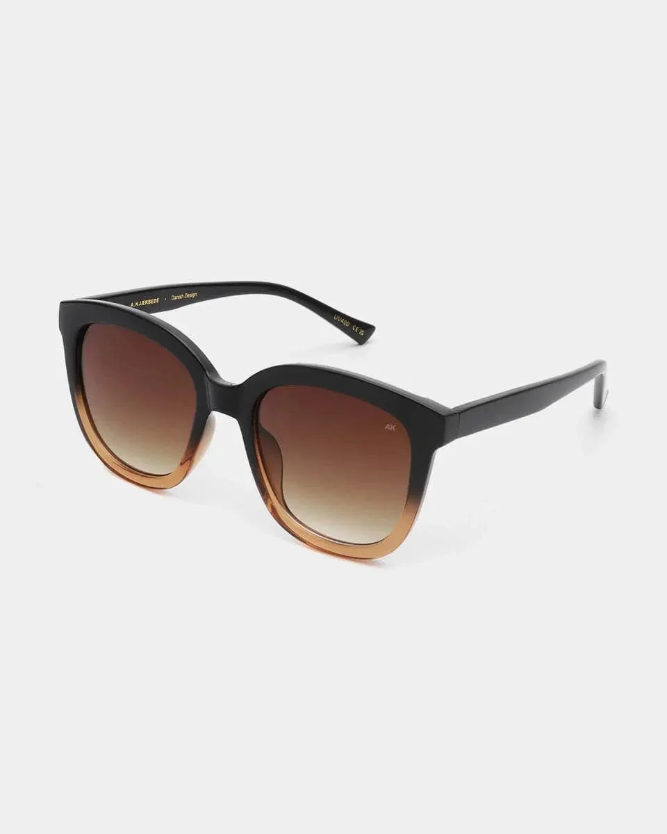 A.Kjaerbede Billy Sunglasses Black/Brown Transparent