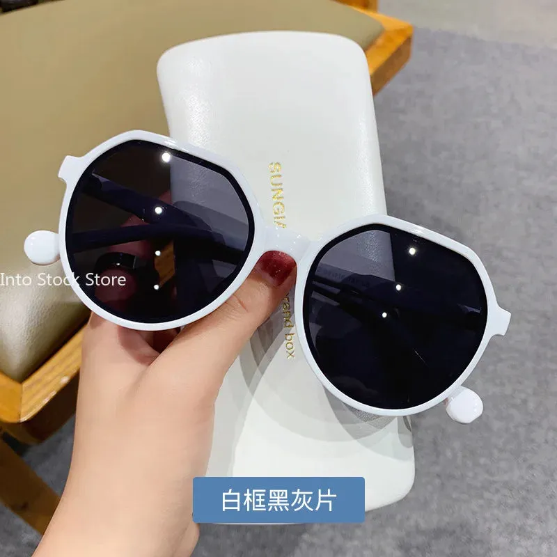 All-Match Round Frame Candy Color Sunglasses