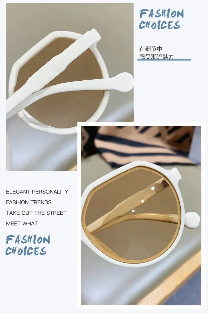 All-Match Round Frame Candy Color Sunglasses
