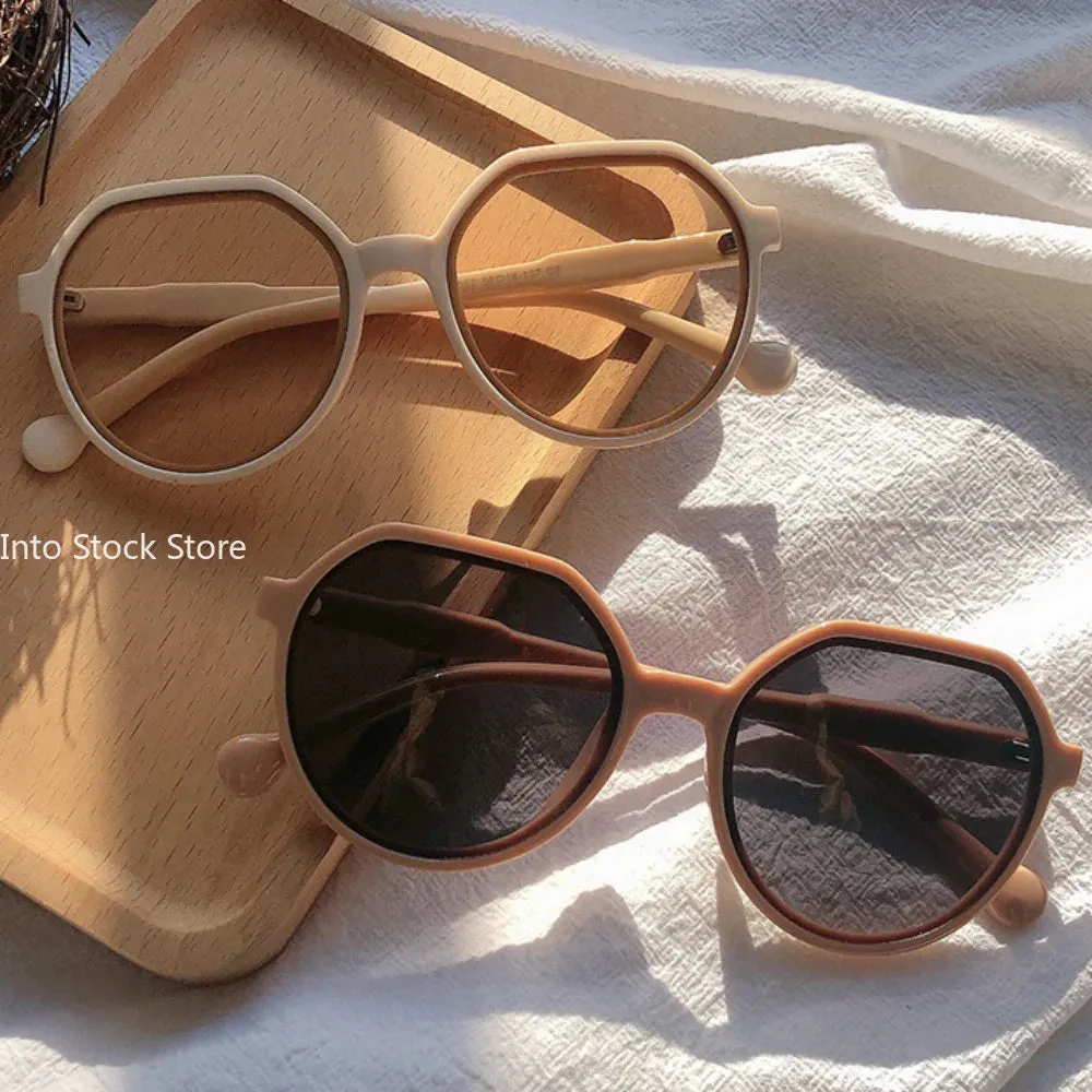 All-Match Round Frame Candy Color Sunglasses