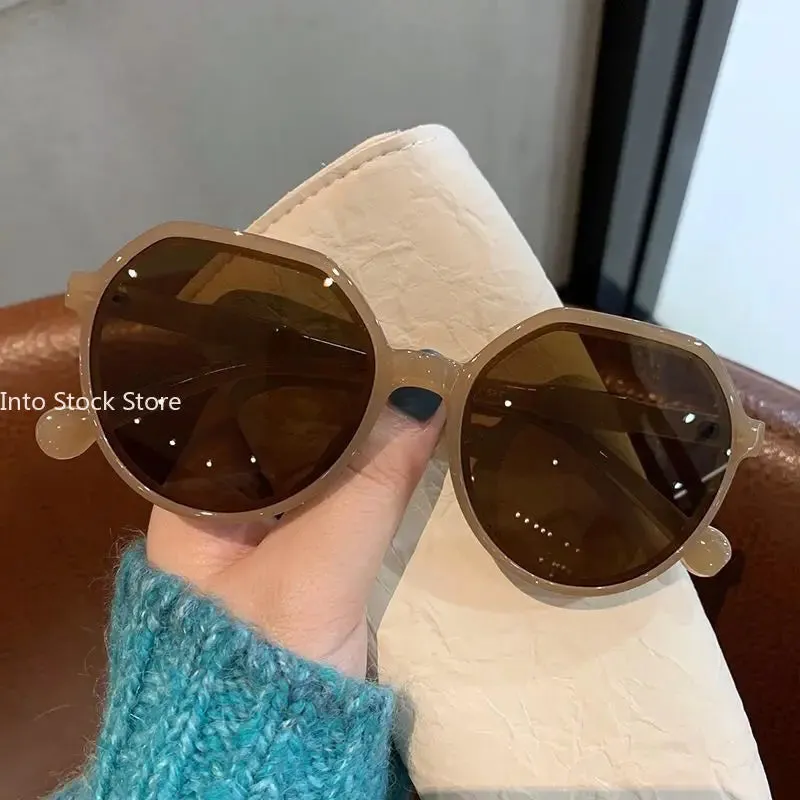 All-Match Round Frame Candy Color Sunglasses