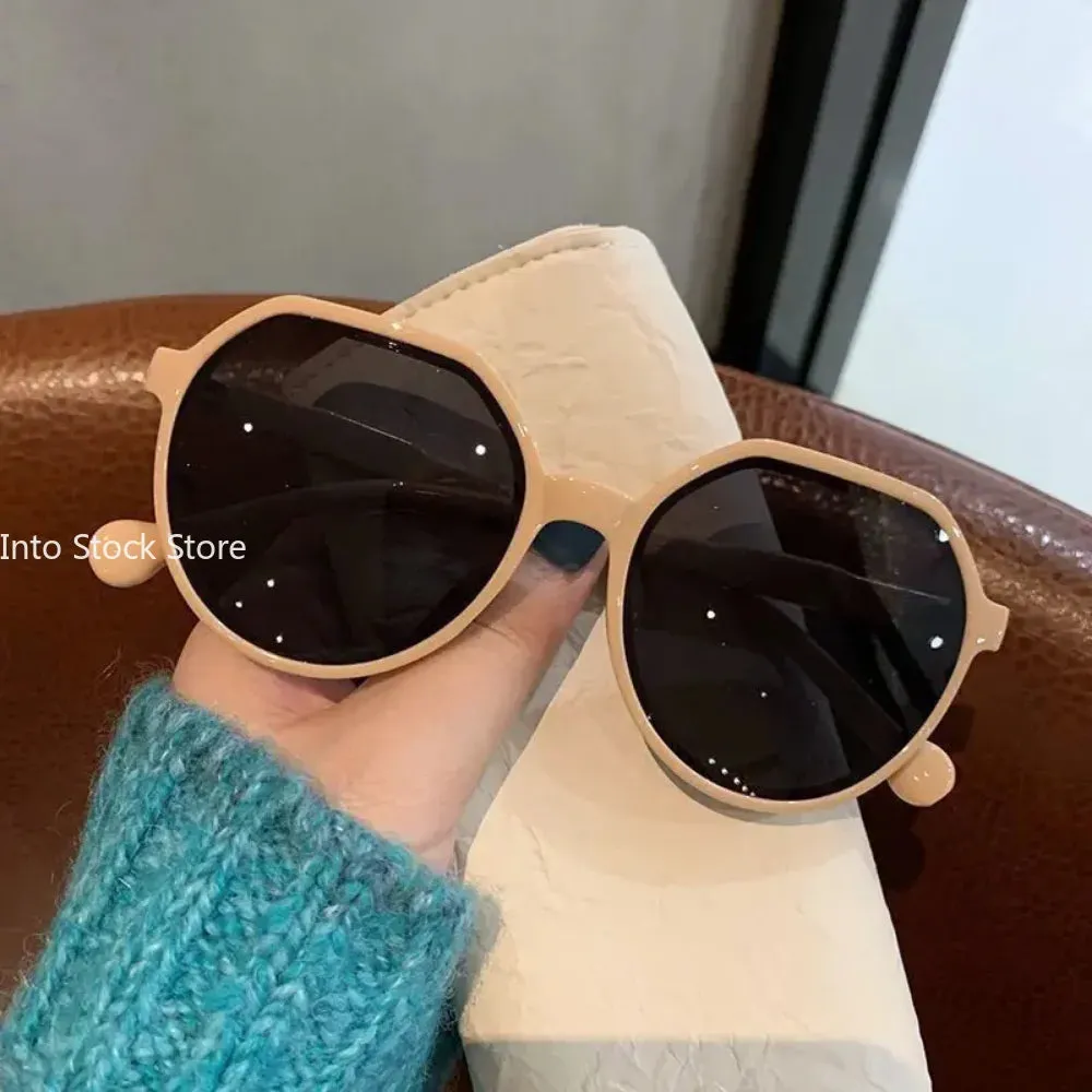 All-Match Round Frame Candy Color Sunglasses