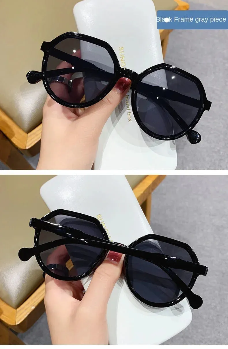 All-Match Round Frame Candy Color Sunglasses
