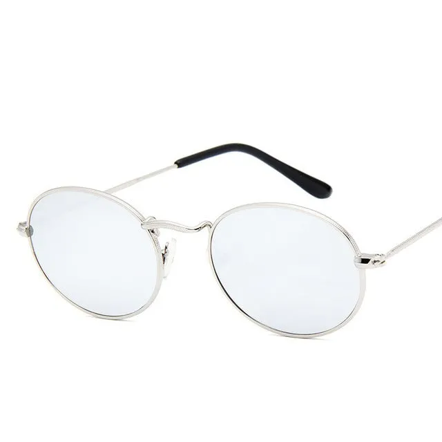 Alloy Mirror Classic Style Metal Frame Vintage Round Sunglasses
