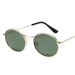 Alloy Mirror Classic Style Metal Frame Vintage Round Sunglasses
