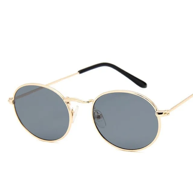 Alloy Mirror Classic Style Metal Frame Vintage Round Sunglasses