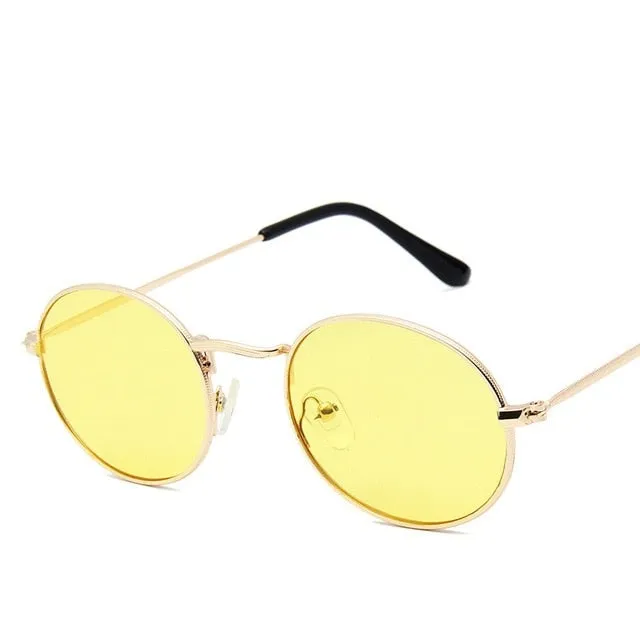 Alloy Mirror Classic Style Metal Frame Vintage Round Sunglasses