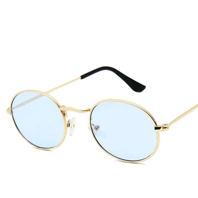 Alloy Mirror Classic Style Metal Frame Vintage Round Sunglasses