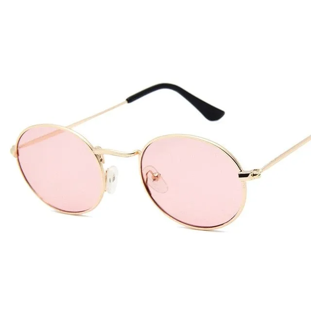 Alloy Mirror Classic Style Metal Frame Vintage Round Sunglasses