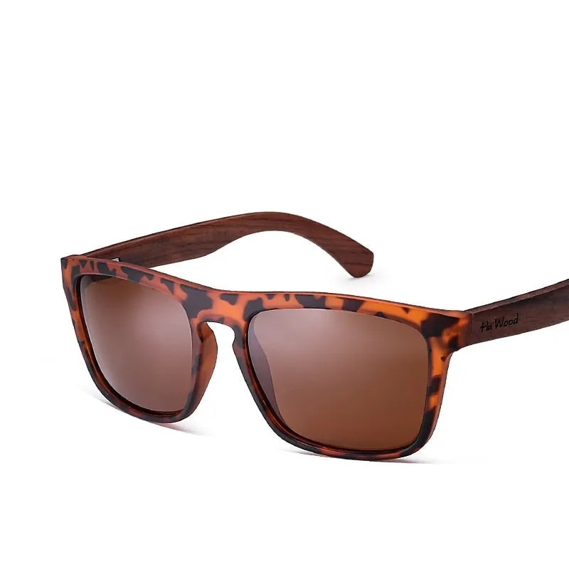 Angelo Ricci™ Designer Natural Bamboo Polarized Men Shades Sunglasses