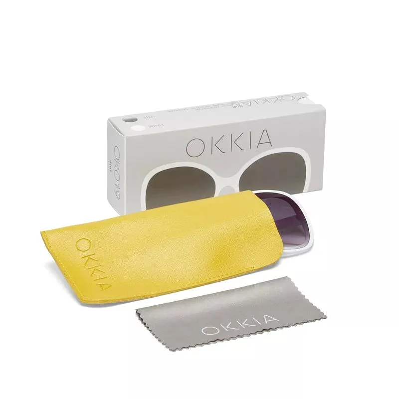 ANNA BUTTERFLY SUNGLASSES - Optical White
