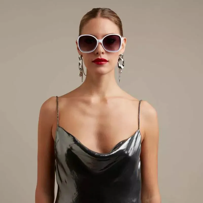 ANNA BUTTERFLY SUNGLASSES - Optical White