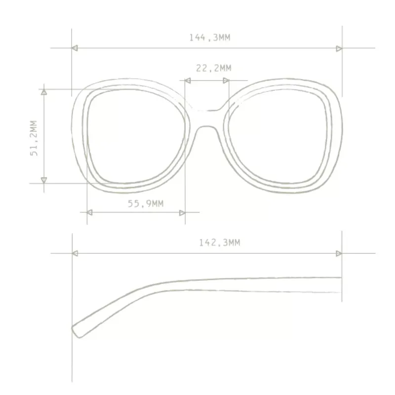 ANNA BUTTERFLY SUNGLASSES - Optical White