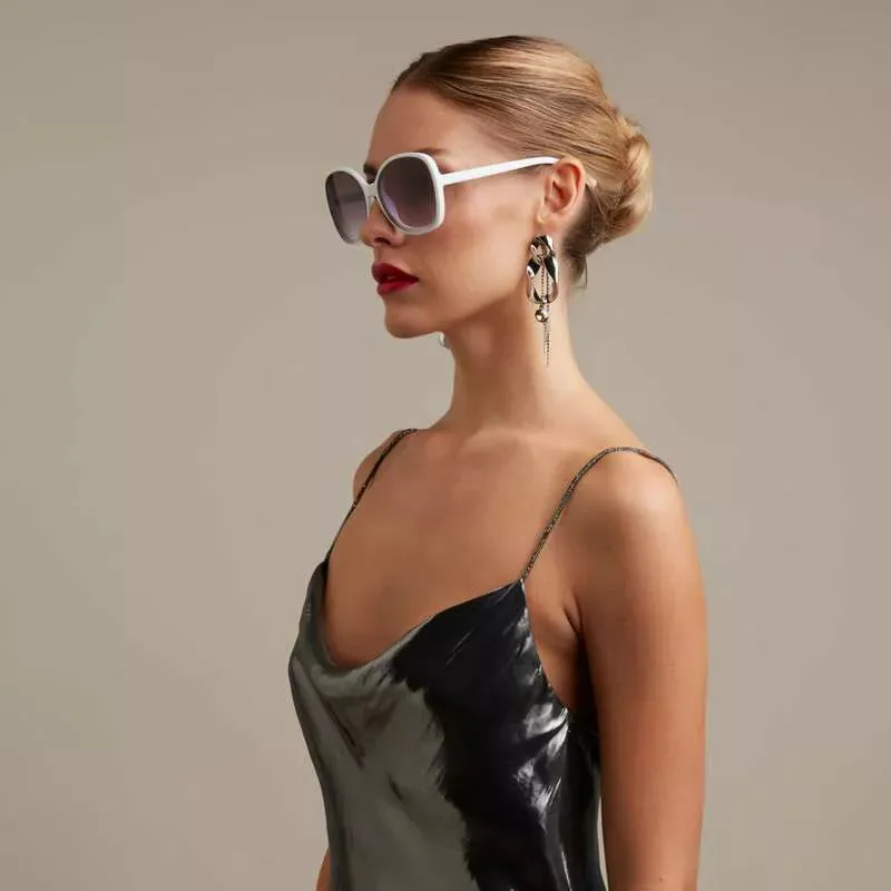 ANNA BUTTERFLY SUNGLASSES - Optical White