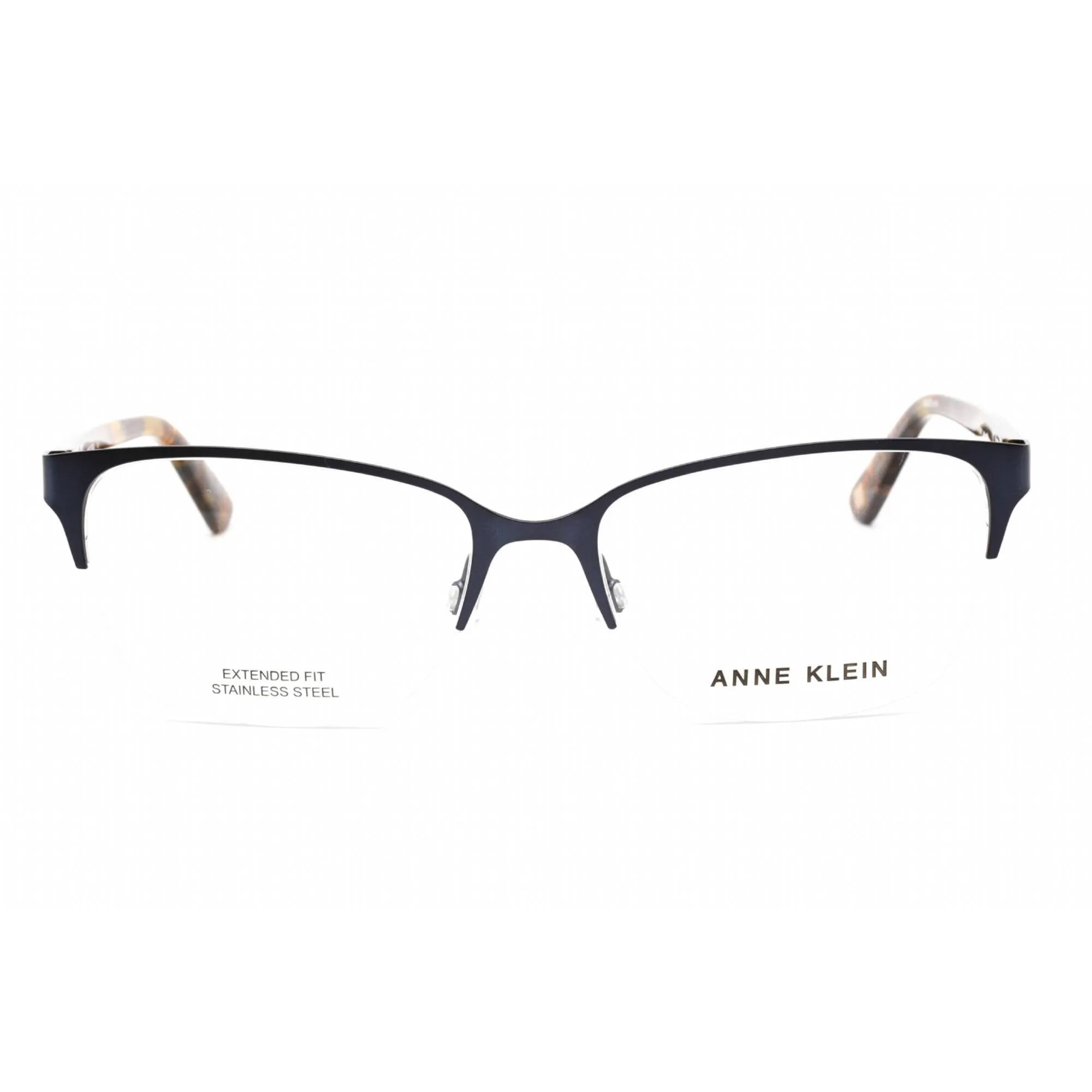 Anne Klein Men's Eyeglasses - Navy Rectangular Half Rim Plastic Frame | AK5083 414