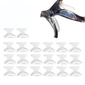 Anti-Slip Nose Pads Silicone Butterfly Shape - 10 Pairs Soft Non-Slip Adhesive Nose Pads for Reading Glasses Sunglasses Spectacles - Super Sticky Backing ?2.8mm White? 2.8mm