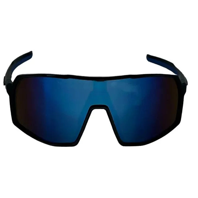 Arctic Blue Anti-Glare Blue Mirrored Sports Sunglasses oversize UV400