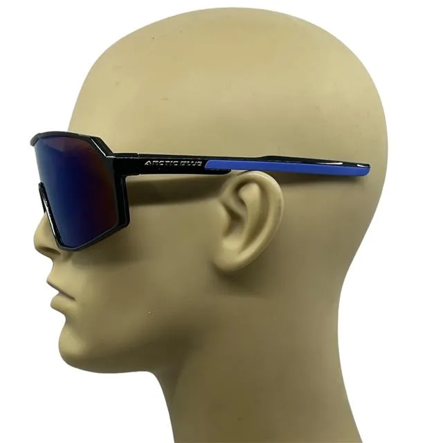 Arctic Blue Anti-Glare Blue Mirrored Sports Sunglasses oversize UV400